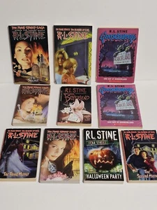 R.L. Stine Vintage Soft Cover Book Lot 10 Books Mystery Nostalgic Halloween VTG - Imagen 1 de 11