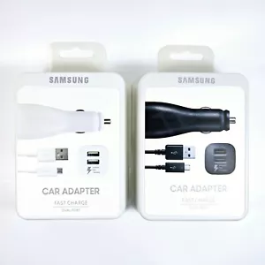 Original Samsung Galaxy S6 S7 edge Note 5 Fast Car Charger w/ Micro USB Cable - Picture 1 of 11