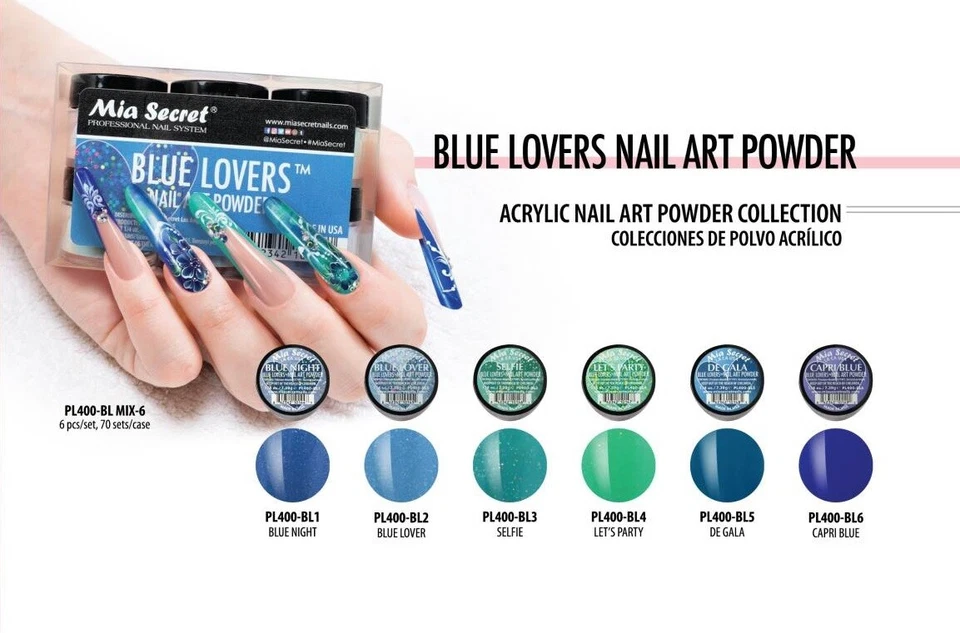 Mia Secret Nail Art Acrílico Profesional Polvo Set 6 Colores - ELIGE SET: Foto 1 de 1