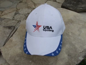 Baseball cap/hat featuring USA cycling, blue and white - Picture 1 of 2