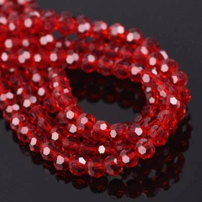 Lote al por mayor de cuentas sueltas de cristal de 32 facetas redondas de 3 mm 4 mm 6 mm 8 mm Foto 1 de 4
