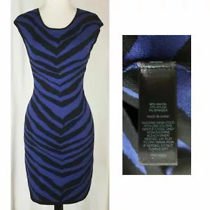 Express blue/black zebra knit mini dress, S NWOT - Picture 1 of 1