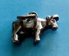 VINTAGE MINIATURE COW SILVER CHARM FOR CHARM BRACELET 2.4g