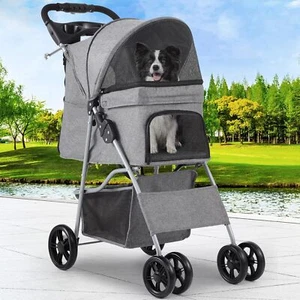 Hundebuggy Haustierbuggy Kleine mittelgroße Hunde Faltbarer Haustier-Reisewagen - Bild 1 von 7