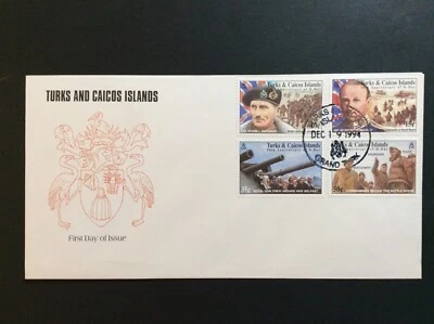 BroadviewStamps Turks & Caicos Islands #1100-03 FDC VF.  WWII - Image 1 of 2