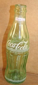 Coca-Cola ACL Hobbleskirt Bottle, Mexico, 1970, Green Glass, No Cap - Picture 1 of 4