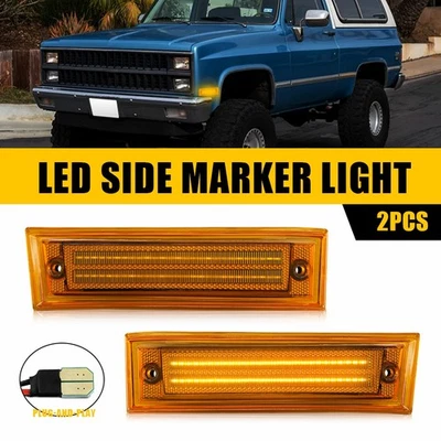 Luz de señalización LED delantera para 81-91 Chevrolet Chevy GMC C10 C20 C30 Blazer C/K Foto 1 de 4