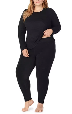 Leggings de lana CUDDL DUDS talla grande 3 capas (26W-28W) negros Foto 1 de 4