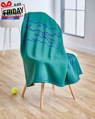 Lacoste Home Vintage Like Croc Throw Verde 50" x 70" Precio de venta sugerido por el fabricante 110 USD Nuevo Foto 1 de 2
