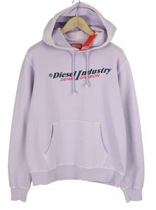 DIESEL S-Ginn-Hood-Ind Mens Hoodie L Light Purple Pullover Kangaroo RRP€175 - Picture 1 of 14