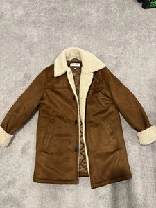 Calvin Klein Men's Faux Shearling Jacket Size Small CM192244 Cognac - Picture 1 of 6