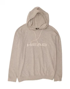 HEAD Mens Graphic Hoodie Jumper IT 54 XL Grey Polyester CL10 - Picture 1 of 3