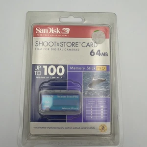 SanDisk Shoot Store 64MB Memory Stick PRO Card - SDMSS-64-A10 - Picture 1 of 4