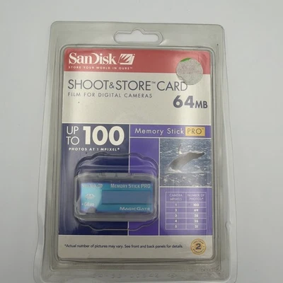 SanDisk Shoot  Store 64MB Memory Stick PRO Card - SDMSS-64-A10 - Image 1 of 4