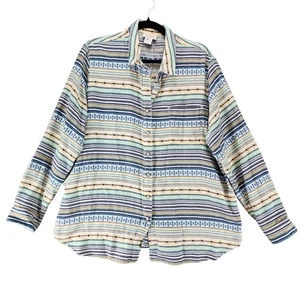 Ariat Hemd Damen XXL Mehrfarbig Sarape Streifen Langarm Knopfleiste - Bild 1 von 8