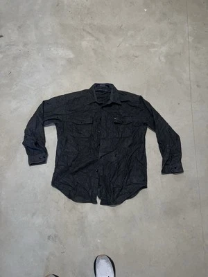 Camisa Y2K Tommy Hilfiger Para Hombres Manga Larga Lana Abotonada Talla Grande Lana Foto 1 de 4