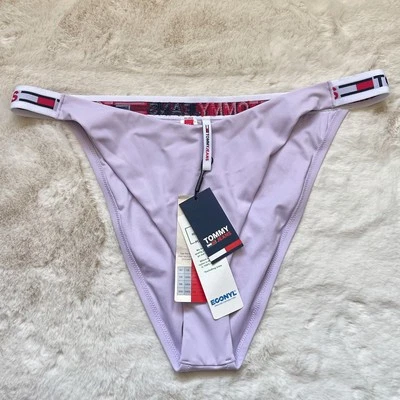 TOMMY JEANS 1XL LIGHT PURPLE LAVENDER HIGH LEG SWIMMING BIKINI BOTTOMS - Image 1 of 4