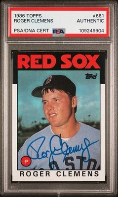 1986 Topps Roger Clemens Auto PSA Authentic On Card 7x Cy Young Winner 🔥 - Image 1 of 3