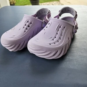 Crocs Echo Clog Unisex Men Sz 6 Women 8 Lavender Purple Backstrap Sandals 207937 - Picture 1 of 12
