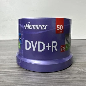 Memorex DVD+R 16x 4.7GB 120 min 50 Pk Spindle Blank Discs Media Disks NEW - Picture 1 of 4
