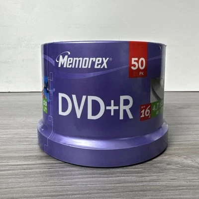 Memorex DVD+R 16x 4.7GB 120 min 50 Pk Spindle Blank Discs Media Disks NEW - Image 1 of 4
