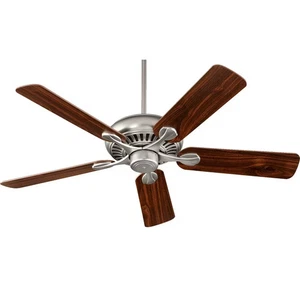 Quorum 91525-65 Pinnacle 52" Indoor Ceiling Fan w/ Walnut Blades in Satin Nickel - Picture 1 of 2
