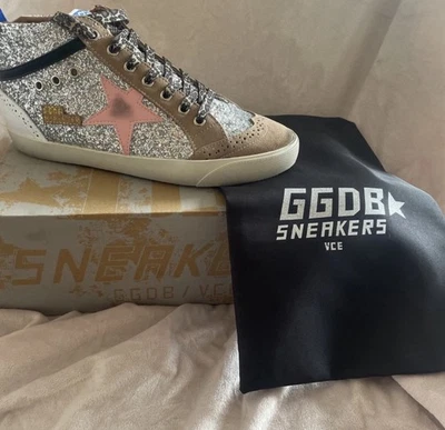 Golden Goose Super-Star mid  Top Sneakers Size10 Silver  - Image 1 of 4