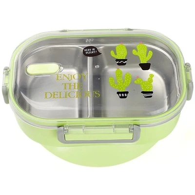 Children Friendly Stainless Steel Multi Layer Lunch Box with Leak Proof Lid - Image 1 of 4