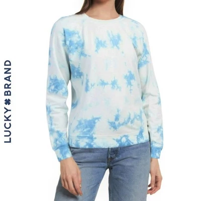 Sudadera Lucky Brand Tie Dye Suave Mezcla de Algodón Informal Manga Larga Cuello Redondo Med Foto 1 de 4
