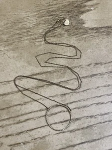 .925 Sterling Silver DOGEARED Designer Signed Pendant 22” Necklace - Picture 1 of 3