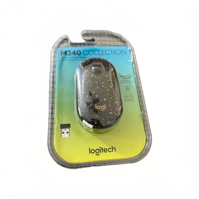 Logitech M340 Wireless Compact Mouse Confetti Design Silent Clicks NEW - Image 1 of 2