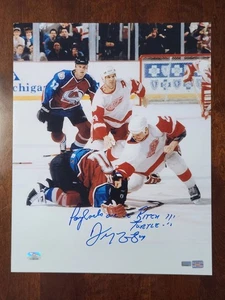 Darren McCarty Signed "Fight Night" 16x20 Photo Fanatics COA Claude Lemieux - Picture 1 of 4
