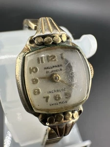 Hallmark 21 Jewels Swiss Switzerland Watch NONWORKING Estate Find AS FOUND - Picture 1 of 15