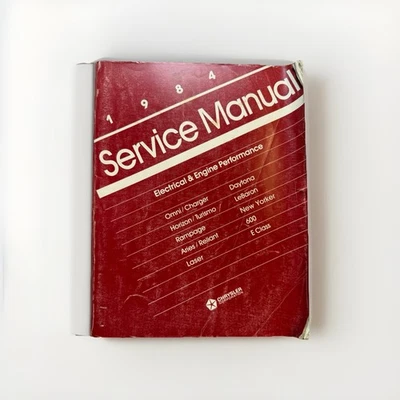 Dodge Charger 1984 OEM taller servicio reparación manual diagramas de cableado guía del motor Foto 1 de 4