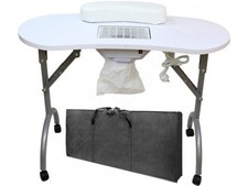 TAVOLO MANICURE PIEGHEVOLE CON ASPIRATORE E BORSA 98x77x44 CM. PESA 12 KG UNGHIE