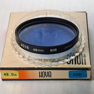 48mm Hoya 80B Blue Glass Lens filter 80 B Japan Coated 48 mm Camera Color 80 B - Image 1 of 4