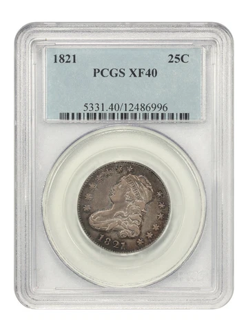 1821 25c PCGS XF40 Cover