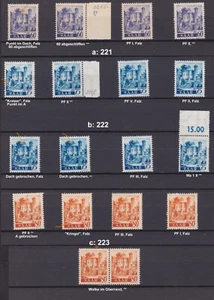 Saarland 221, 222, 223 defectos de placa **, pliegue; Por favor, seleccione #V314 - Imagen 1 de 4