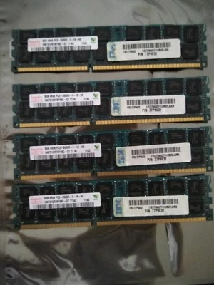 1 pair of IBM 77P8632 8GB PC3L 8500R 4Rx8 Memory dimm ***Server memory only*** - Image 1 of 4