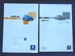 Peugeot 206 RC Prospekt 5.2003 + Preisliste - Bild 1 von 5