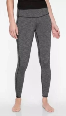 Leggings ajustados ATHLETA Chaturanga gris jaspeado medianos Foto 1 de 4