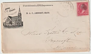 West Deerfield Mass Illust advt cover Stone Chapel to Foxcroft Maine (g307) - Picture 1 of 2