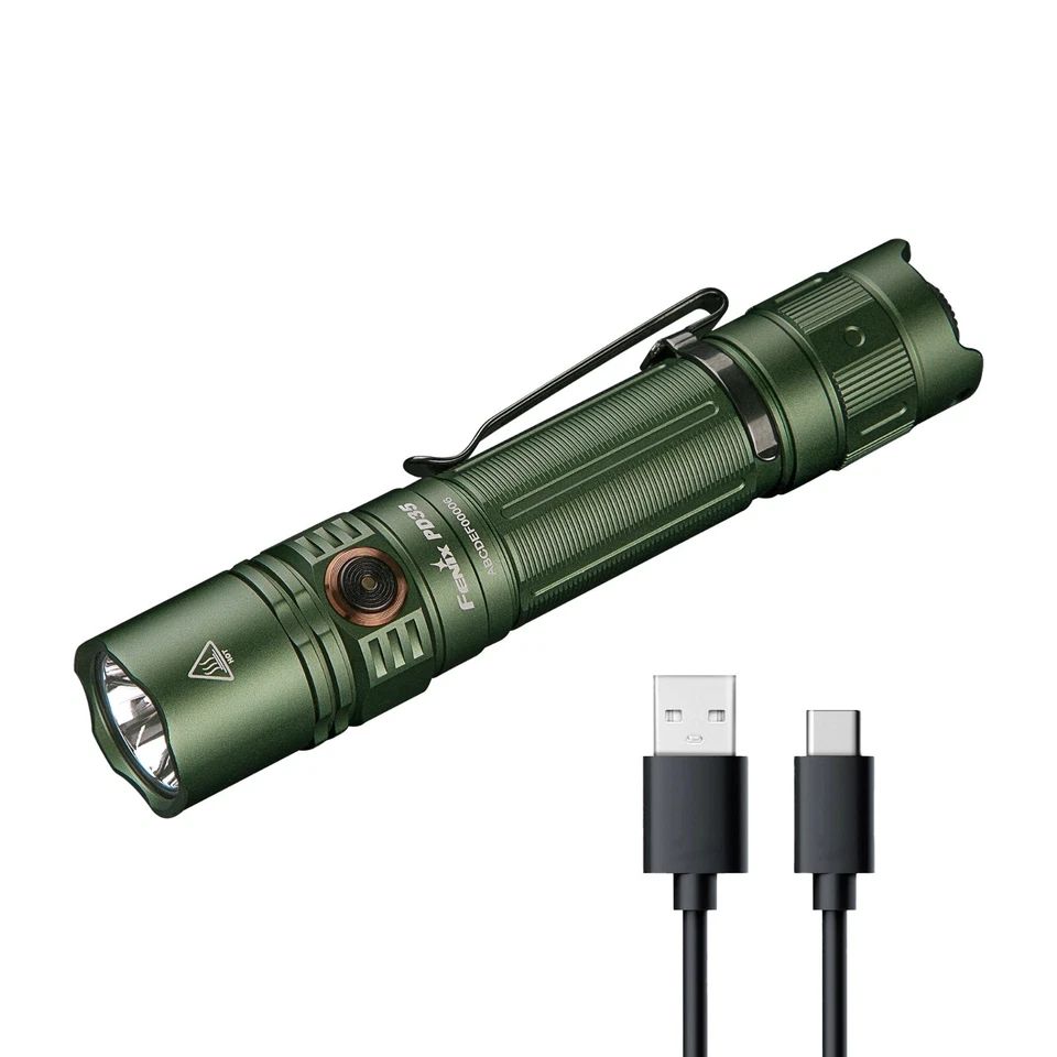 Fenix PD35 v3.0 Flashlight with USB Rechargeable Battery (Green) - Image 1 of 4