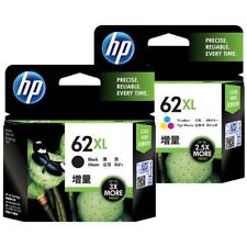 New ListingHP 62XL Black & 62XL Tri-Colour Genuine High Yield Ink Printer Cartridge Deskjet