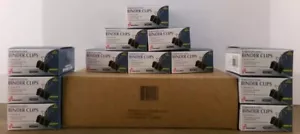 Box of 144 SKILCRAFT Binder Clips, Medium, Black/Silver, New S1 - Picture 1 of 2
