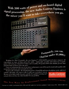 De colección Años 90 AUDIO CENTRON EQUINOX CONSOLA DE MEZCLA REVISTA ANUNCIO IMPRESO acm-1262pd Pinup - Imagen 1 de 1