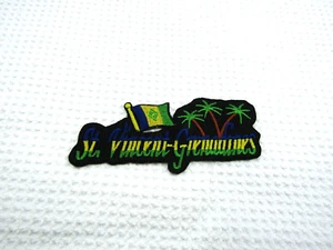 St. Vincent-Grenadines/Flag/Tree Embroidered Patch 4.75"x2.25" iron-on - Picture 1 of 4