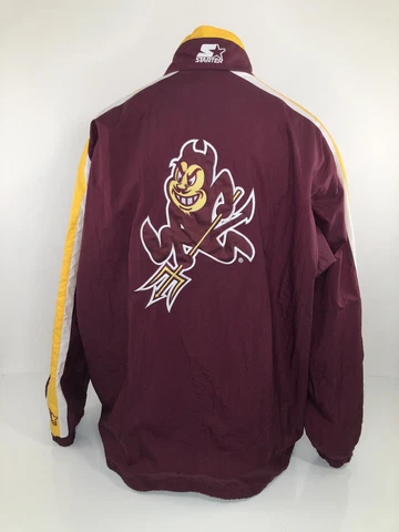 ARIZONA STATE SUN DEVILS / STARTER Vintage Embroidered XL/2XL Jacket - EXCELLENT Cover