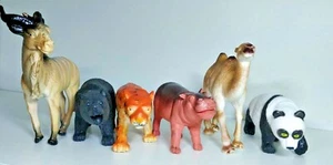 Children's Pack Of 6 Wild Jungle Plastic Figures Safari Toy Animals - Picture 1 of 7