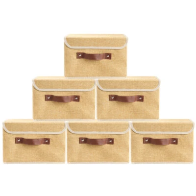 4Pcs Large Fabric Storage Organizer Wardrobe Foldable Storage Bin Box Lidded US - Image 1 of 4